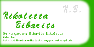 nikoletta bibarits business card